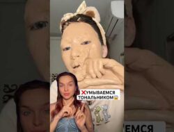 ❌ТОННА ТОНАЛЬНОГО😳#makeup #макияж #корейскиймакияж #makeuptutorial #тональнийкрем #прыщи #ббкрем