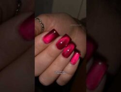 ТРЕНДОВАЯ ВИШНЕВАЯ КОШКА🍒✨ #дизайнногтей #ногти #маникюр #длинныеногти #наращиваиеногтей