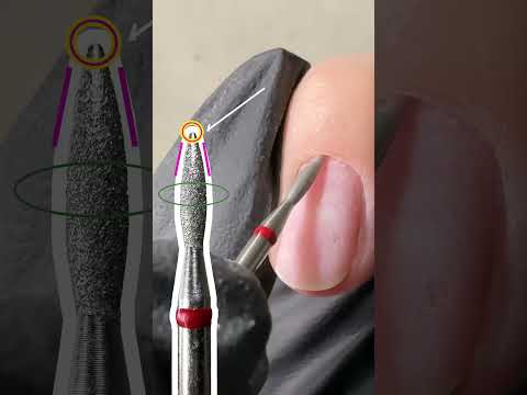 Обработка кутикулы одной фрезой #nails #ногти #фрезапламя #аппаратныйманикюр #manicure