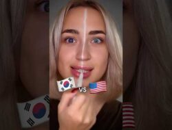 АЗИАТСКИЙ МАКИЯЖ vs ЗАПАДНОГО 🇰🇷🇺🇸 #trending #makeup #beauty