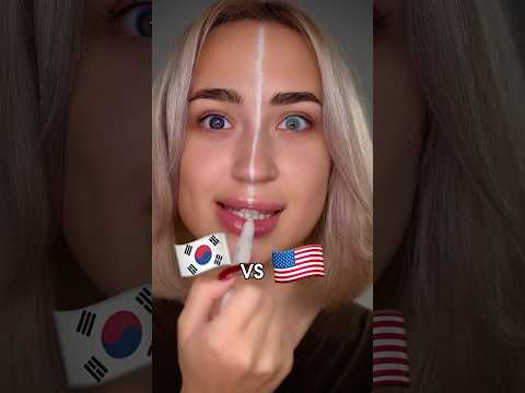 АЗИАТСКИЙ МАКИЯЖ vs ЗАПАДНОГО 🇰🇷🇺🇸 #trending #makeup #beauty
