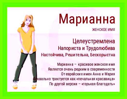 Марианна значение