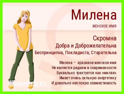Милена значение имени Ее жизнь полна сомнений Милена значение имени Ее жизнь полна сомнений
