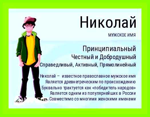 Обозначение имени николай