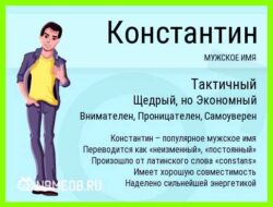 Как переводится имя костя